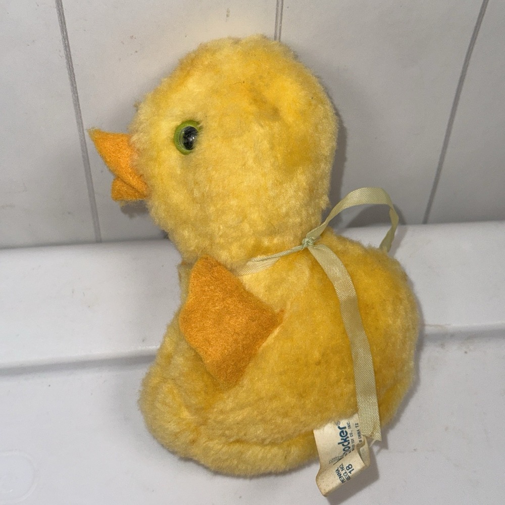 VTG Knickerbocker Animals Distinction Mini 5" Duck Yellow Kitsch Plush Retro Toy